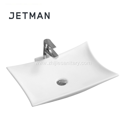 square ceramic bathroom vanity art basin